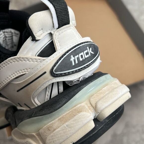 Balenciaga Track Sneakers, White/Black, Extra Shoe Laces, Size, EU34 US4 - Picture 10 of 16